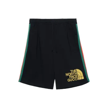 GUCCI X The North Face Web Print Cotton Shorts