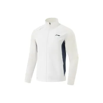 LiNing Trench Coat Men's Standard White/Deep BeiDou Blue