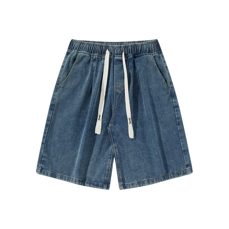 VniVerseVClub Denim Shorts Men's Light Blue-5