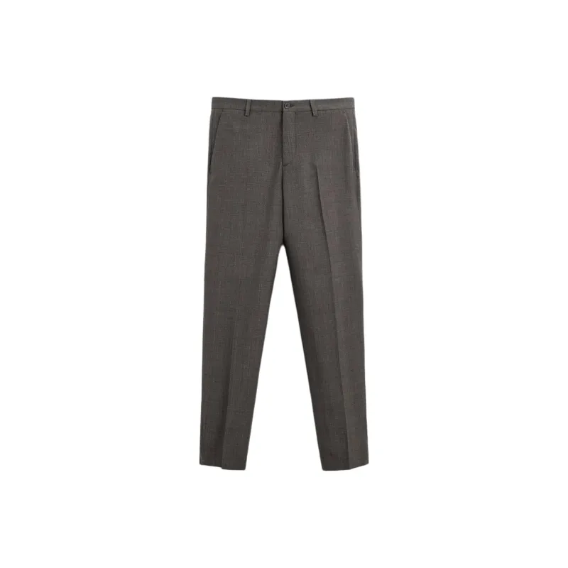 ZARA Suit Trousers Men Brown-0
