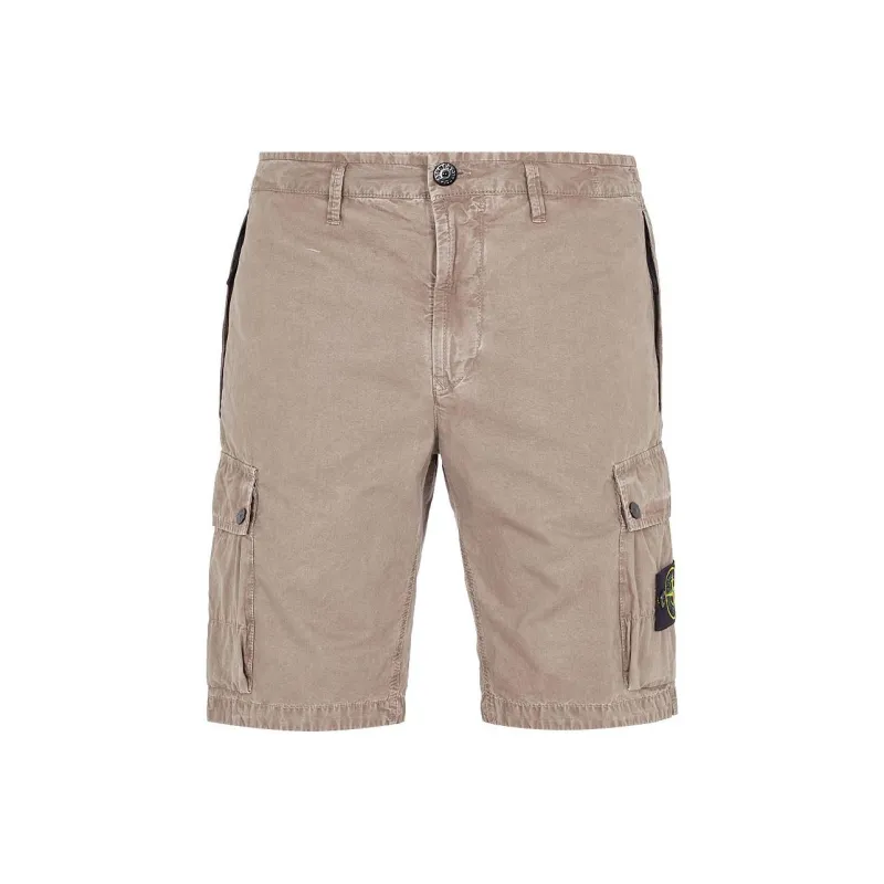 STONE ISLAND Organic cotton Cargo Shorts-0
