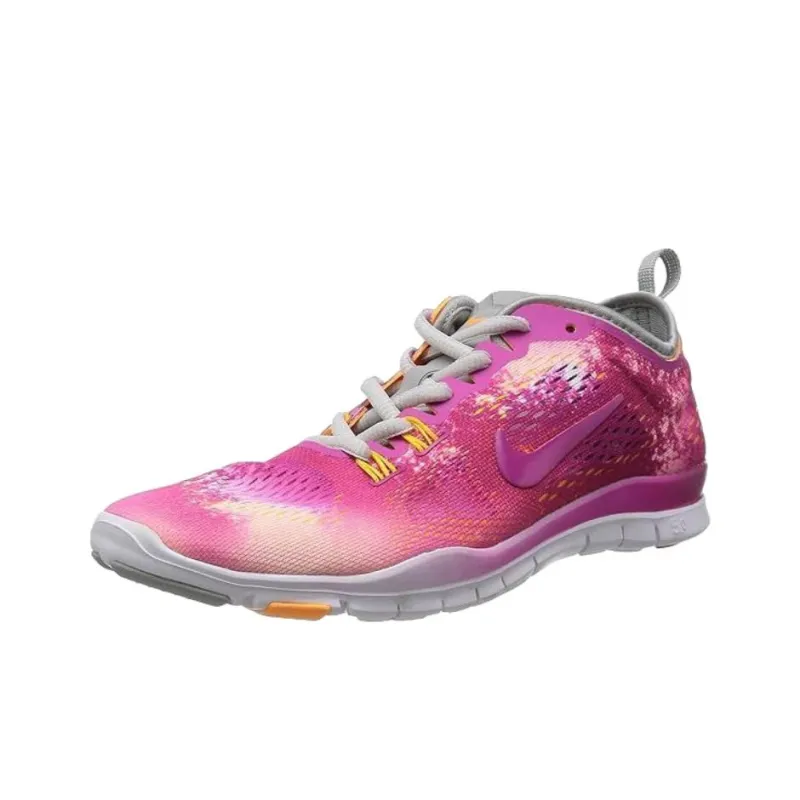 Nike Free 5.0 Anti Slip Wear Resistant Low Top Training Shoes Women's Pink-2