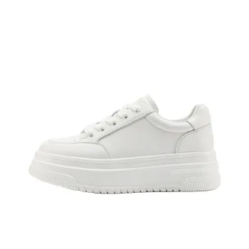 FIVE PLUS Anti Slip Wear Resistant Low Top Skateboard Shoes Women's White