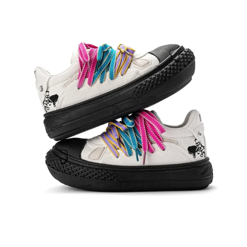 The Simpsons Canvas Shoes Unisex Low Top Black/Vanilla Ecru/Beige Black-13