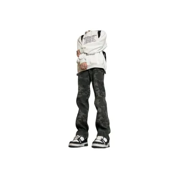 VIPGOOSE Jeans Unisex Earth Yellow Camouflage