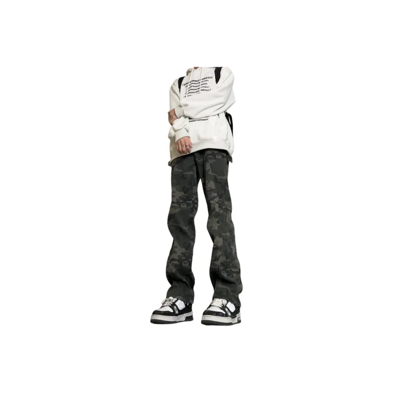 VIPGOOSE Jeans Unisex Earth Yellow Camouflage-0