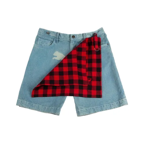 PUMA ASAP Rocky Co-brand Denim Shorts Men Light Blue
