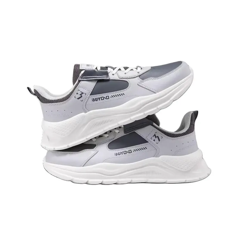 361° Anti-Slip And Wear-Resistant Lightweight Low-Top Casual Running Shoes Men's Gray-2