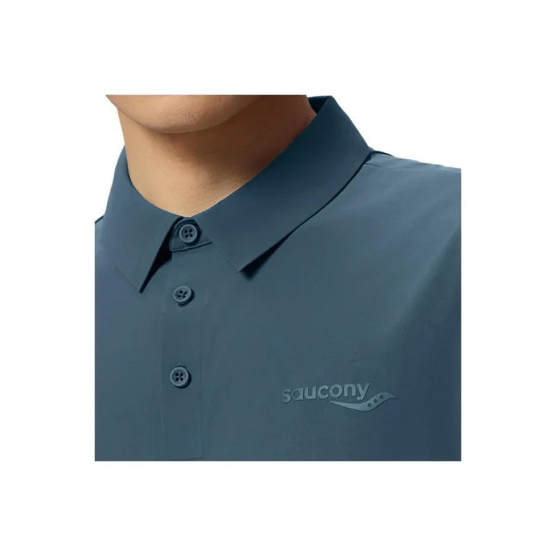 Saucony Polo Shirt Men's Moonlight Blue-4