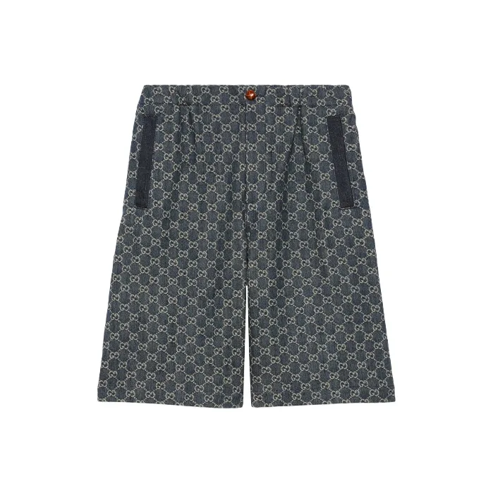 GUCCI Denim Shorts Men's Dark Blue-0