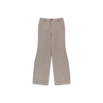 KIMHEKIM Wave Cut Trousers Casual Pants Unisex Beige/Beige