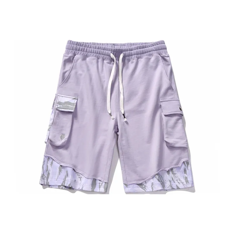 Guuka Cargo Shorts Unisex Purple-0