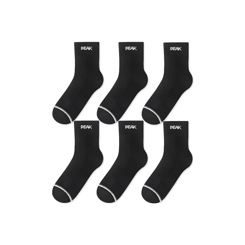 PEAK Mid Calf Socks Unisex 6 Pack-5