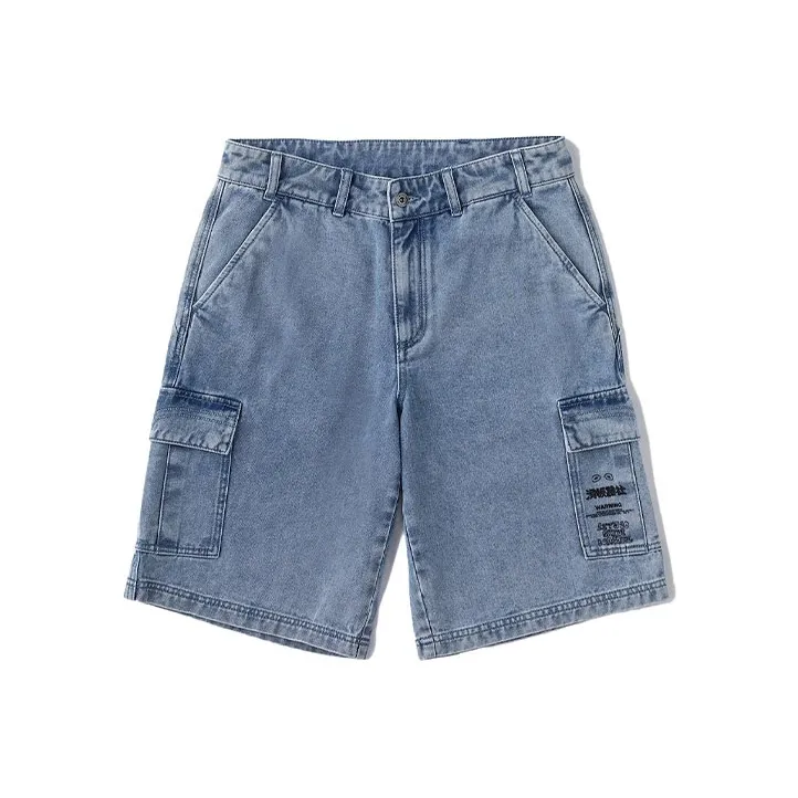 LiNing x Disney Denim Shorts Men's Blue-0