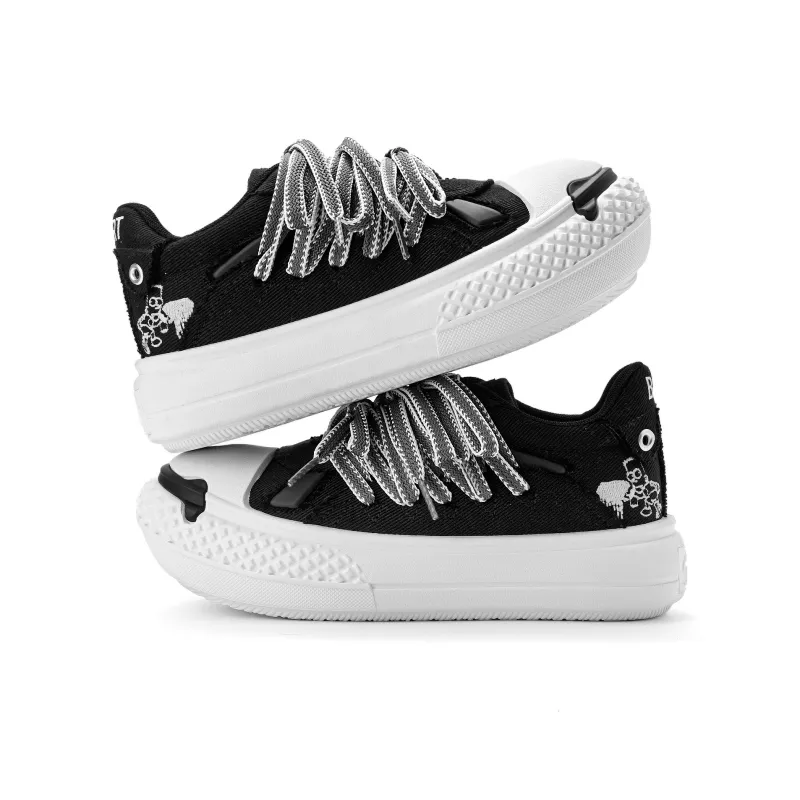 The Simpsons Canvas Shoes Unisex Low Top Black/Vanilla Ecru/Beige Black-1