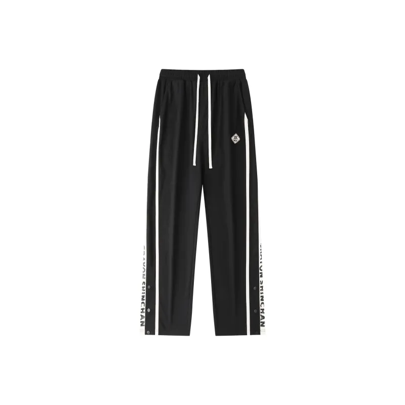 Crayon Shinchan Casual Pants Unisex Black-0