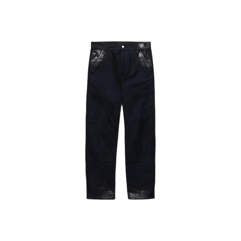 PRADA FW24 Casual Pants Men's Marine Blue-0