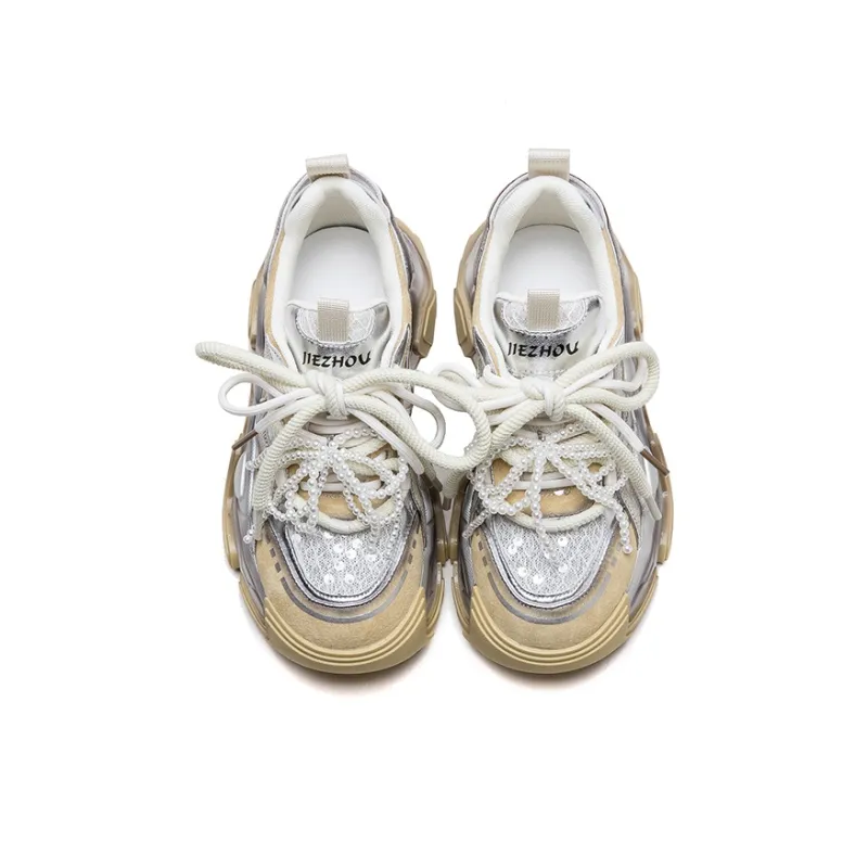 Chibang Breathable Low Top Chunky Sneakers Women's-12