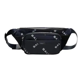 BALLY Nylon Messenger Bag, Fanny Pack Men's Black