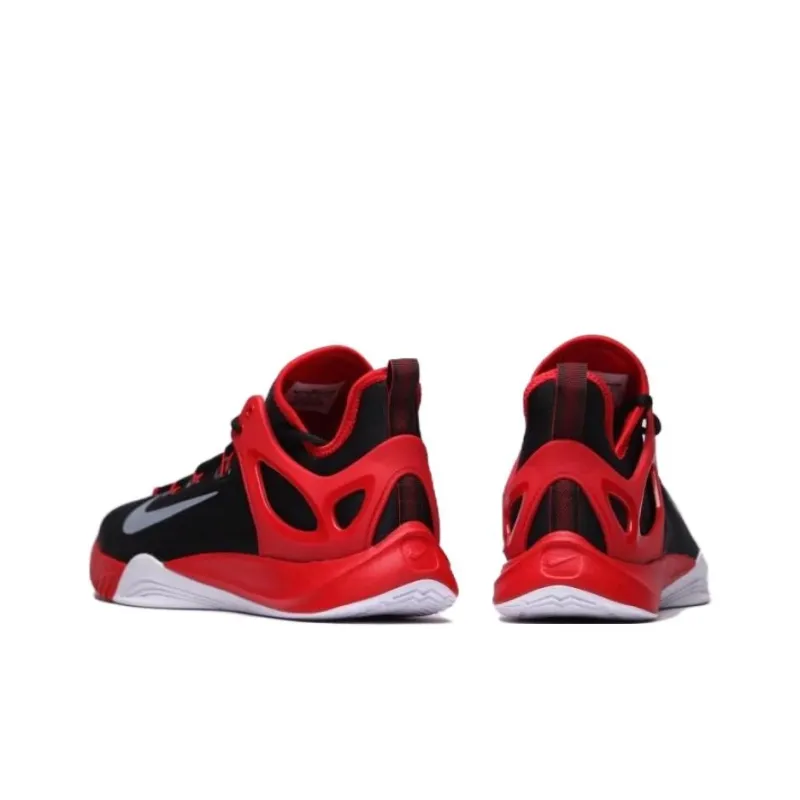 Nike Hyperrev 2015 Anti Slip Wear Resistant Low Top Basketball Shoes Men's Black Red-3