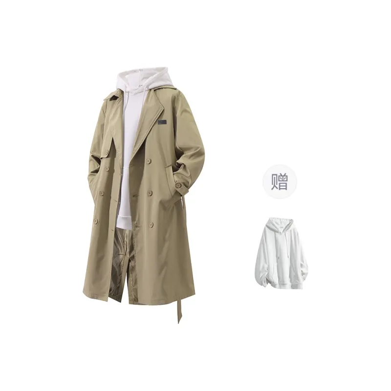 YOSICIL Trench Coat Unisex Black-3
