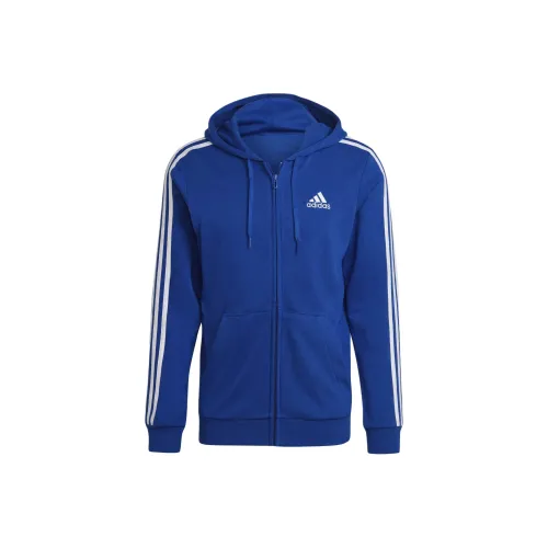 Adidas Free Shipping With AdiClub Essentials French Terry 3-Stripes Full-Zip Hoodie