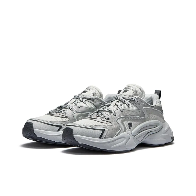 FILA FUSION FORCE DX Breathable Low Top Running Shoes Men's Space Silver-1