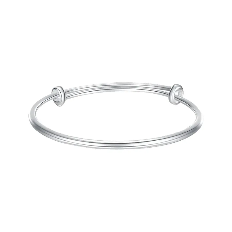 Yuanyanghuangjin 999 Fine Silver Bangles Women's-0
