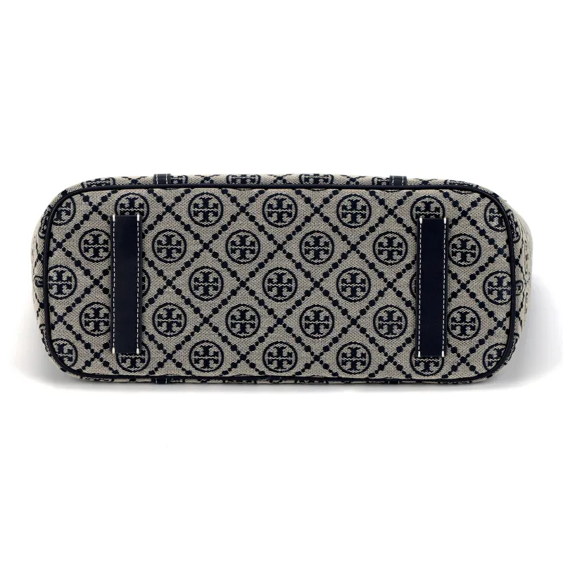 TORY BURCH T Monogram Small Zip Tote Navy-3