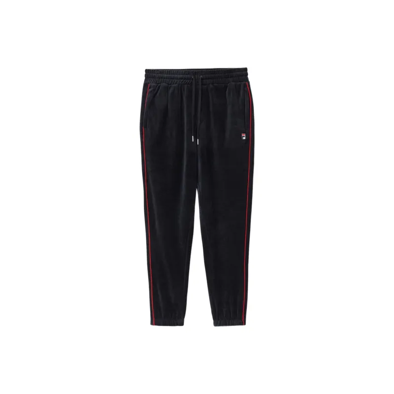 FILA Deverall Velour Casual Pants Unisex Black-0
