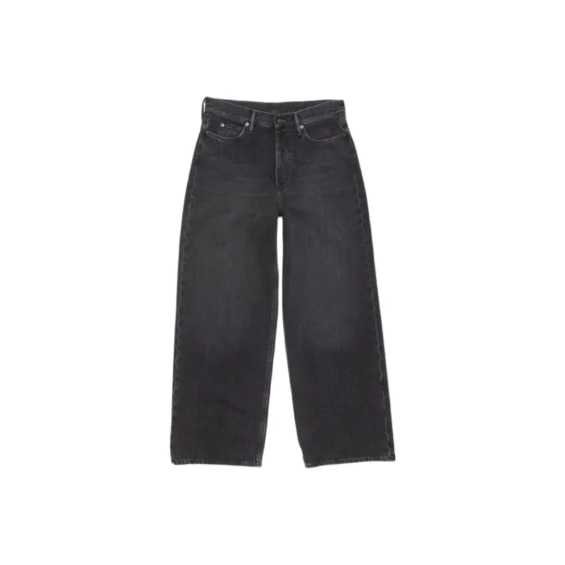 Acne Studios Logo Patch Wide Leg Jeans-0