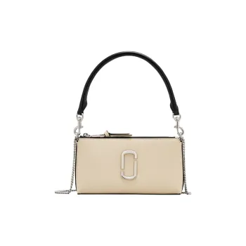 MARC JACOBS Snapshot Saffiano Leather Shoulder Bag, Crossbody Bag, Handbag Women's Ecru