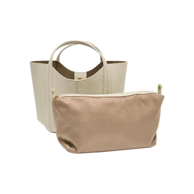 ZARA Polyurethane One Shoulder Handbag Mini Women's Raw White-2