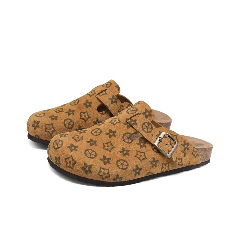 KYMOOU Rubber Sole Cork Sole Odor Resistant Slip Resistant Closed Toe Slippers Unisex-2