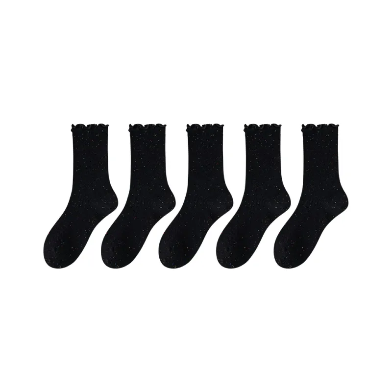 Top Melon Mid Calf Socks Women's Combo Set-5