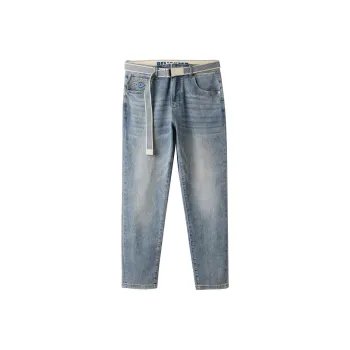 HLA Jeans Men Blue Gray Denim Gradient Light A6
