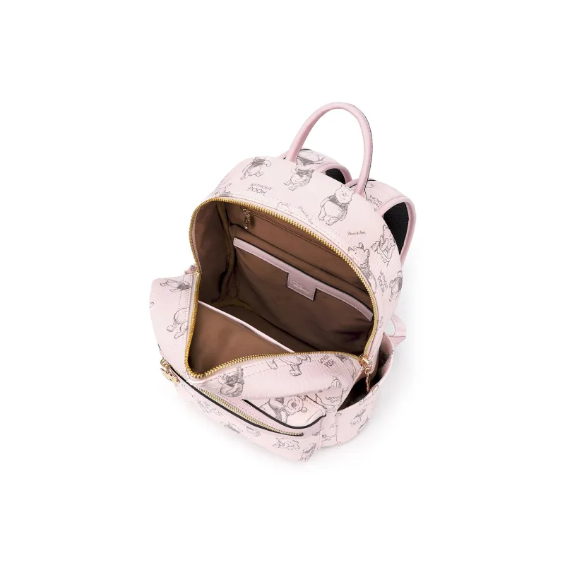 Disney Winnie The Pooh Series PVC Backpack Regular Women's Apricot/Pink/Black-11