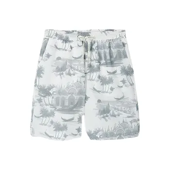 DEGAIA Casual Shorts Men's Gray White
