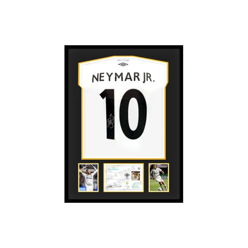 Three For Santos Team Jersey EM Certificate, Deluxe Mounting, Outer Frame Approx. 65x85cm Unisex-0