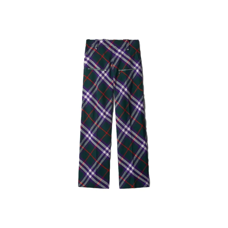 Burberry Check Wool Trousers-13