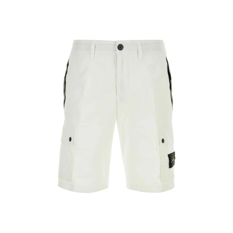 STONE ISLAND Casual Shorts Men's Ecru-0