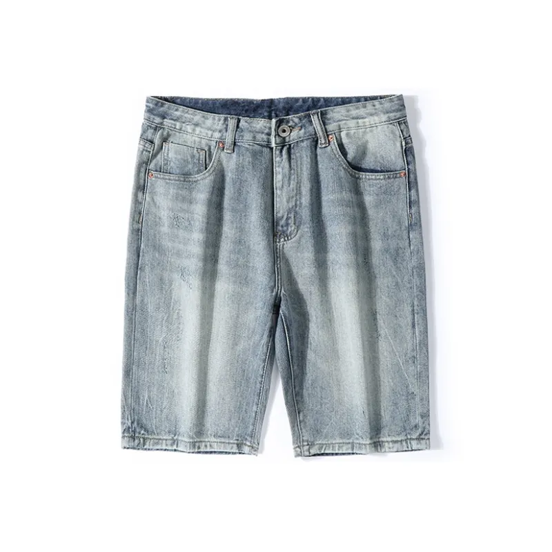 FAIRWHALE Denim Shorts Unisex Denim Blue-0