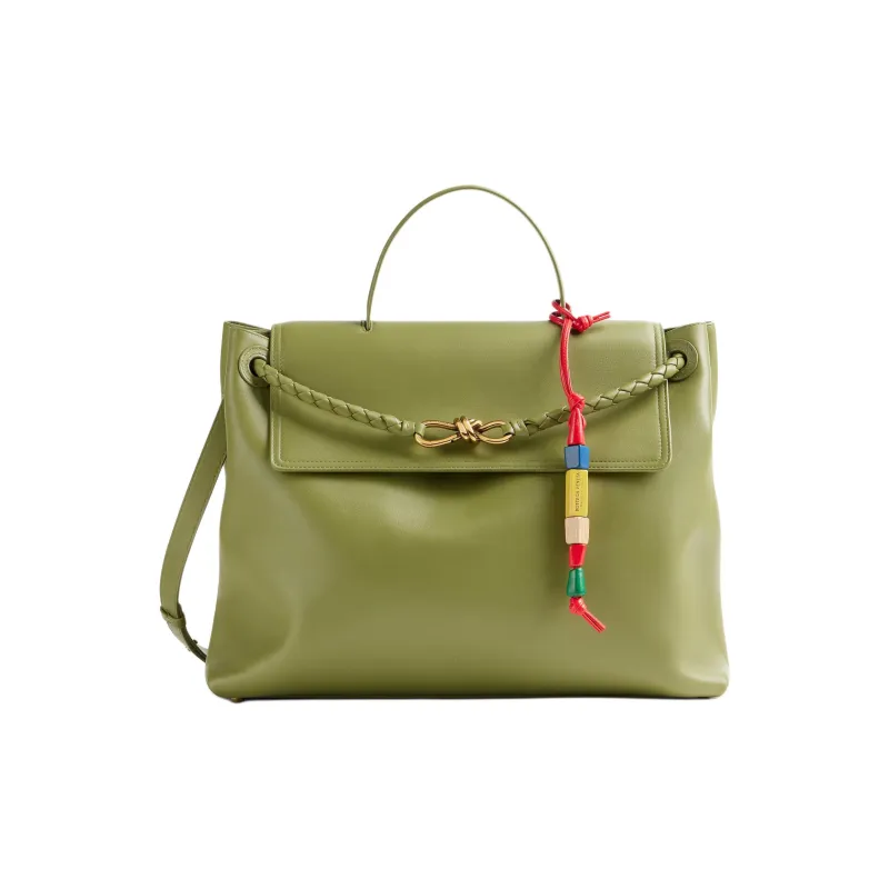 Bottega Veneta Wooden Lambskin Bag Accessory Unisex Ruby Stone Pinocchio-1