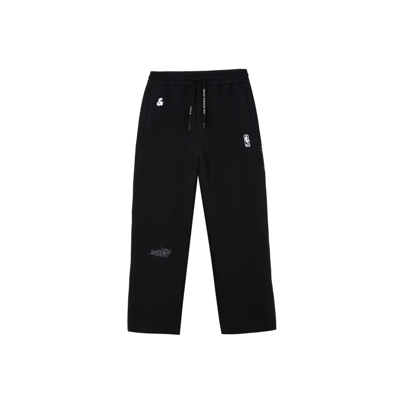 JACK JONES· x NBA Casual Pants Men's Pure Black-0