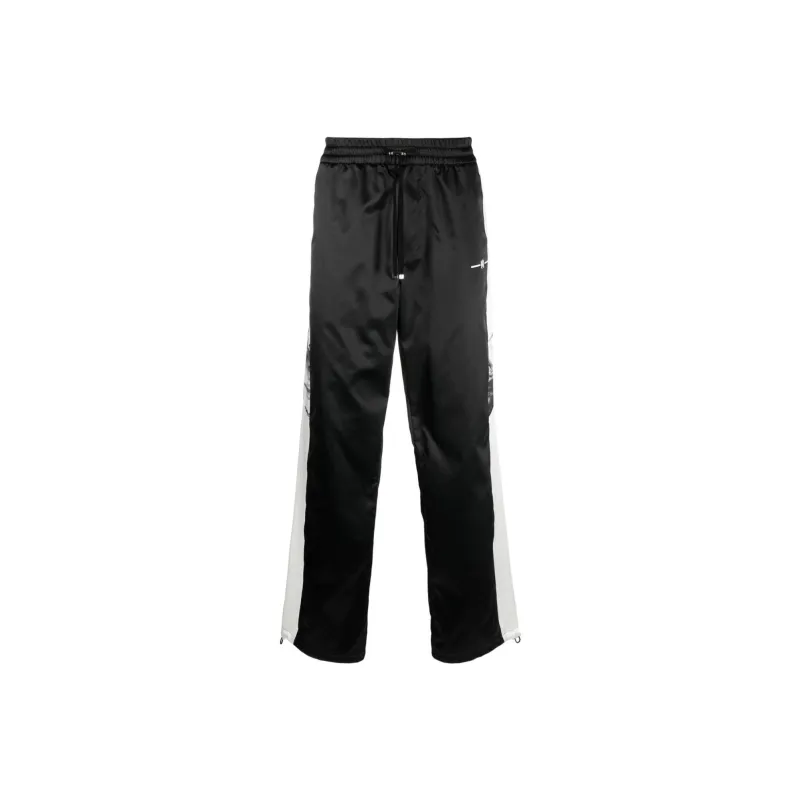 AMIRI Side Stripe Drawstring Wide Leg Trousers-0