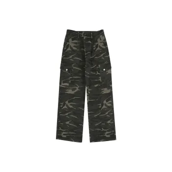 Jeep Casual Pants Unisex Camouflage Black
