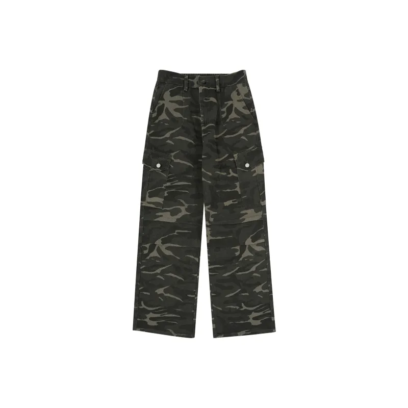 Jeep Casual Pants Unisex Camouflage Black-0