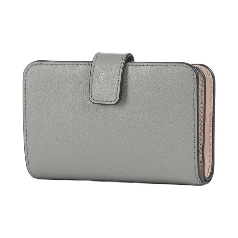 Furla Grain Leather Wallet Medium Size Women's Light Gray-1
