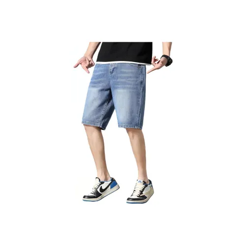 Jean West Denim Shorts Men's Light Blue