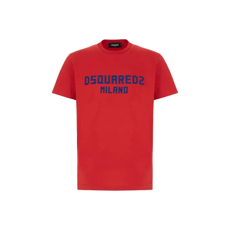 DSQUARED 2 Logo Printed Crewneck T Shirt-0